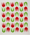 Red Tulips Swedish Dishcloth