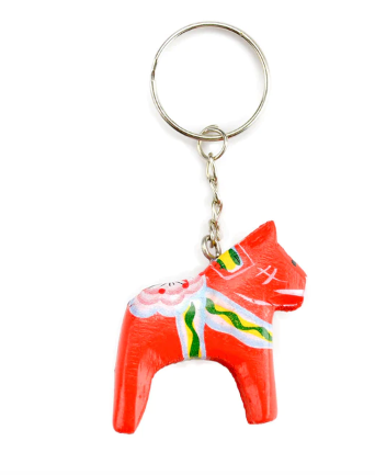 Red Dala Horse Keychain