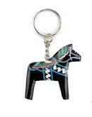 Black Dala Horse Keychain