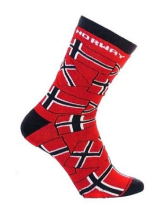Norwegian Flag Collage Socks