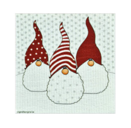 Three Nisse Swedish Dishcloth