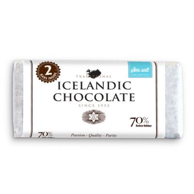 Icelandic Chocolate, 70 % Dark with Sea Salt