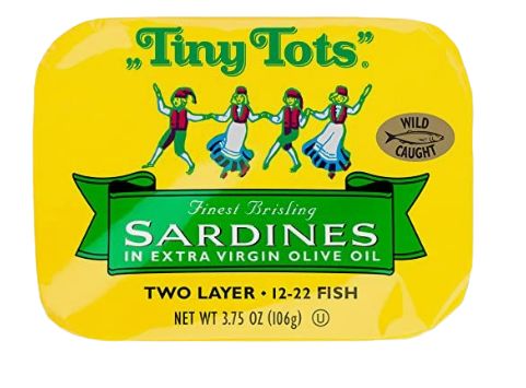 "Tiny Tots" Brisling Sardines in Extra Virgin Olive Oil