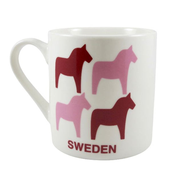 Mug - Sweden w/ Dala, Pink