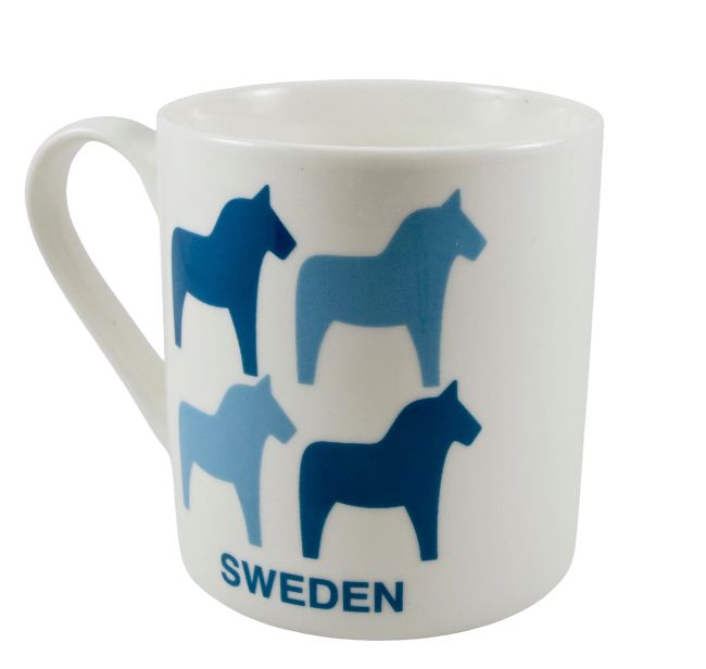 Mug - Swedish w/ Dala, Blue