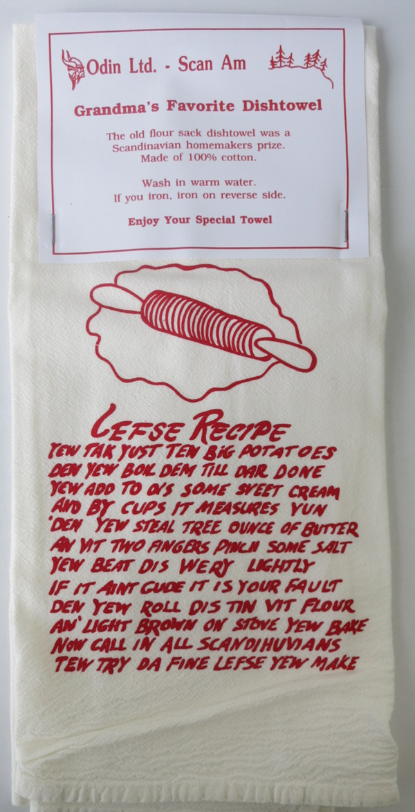 Grandma's Favorite Dishtowel - Lefse Recipe