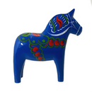 Swedish Dala Horse, Bright Blue