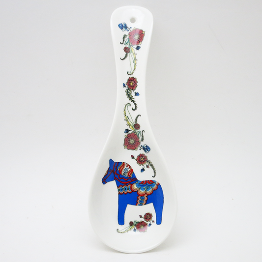 Porcelain Spoon Rest - Blue Dala