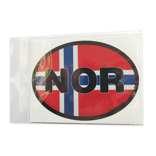 Oval Decal - Norwegian Flag
