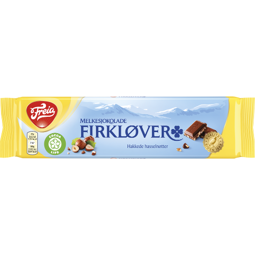 Freia Firkløver, Milk Chocolate with Hazelnuts - (60g)