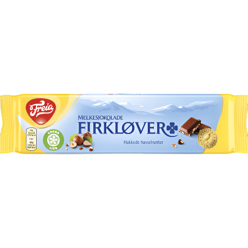 Freia Firkløver, Milk Chocolate with Hazelnuts - (60g)