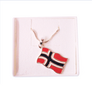 Silver Necklace, Flag Heart (Norway)