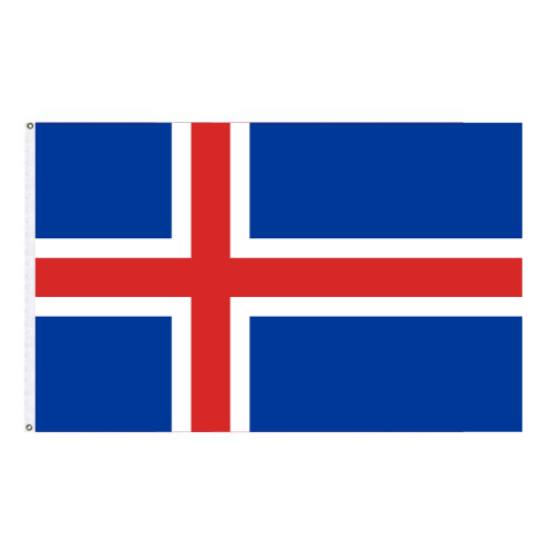 Icelandic Flag 3'x5'- Indoor (Polyester Material)