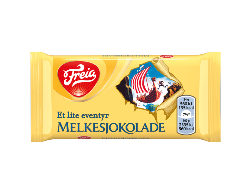 Freia Milk Chocolate Bar, Melkesjokolade (24g)