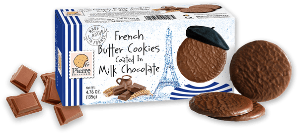 French Butter Cookies w/Milk Chocolate