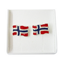 Silver Earrings, Flag (Norway)