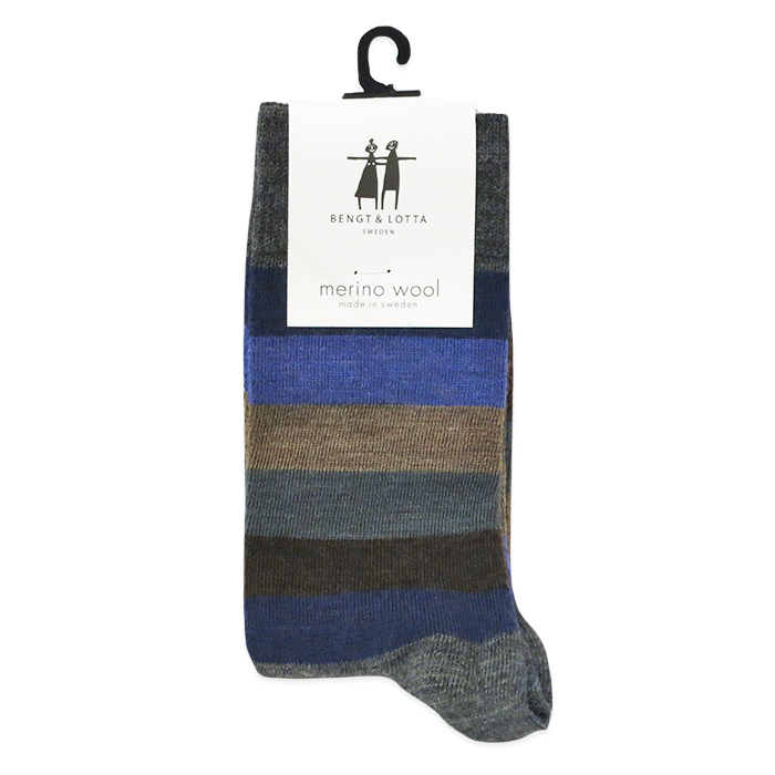 B&L Socks "Stripy, Dark Gray"