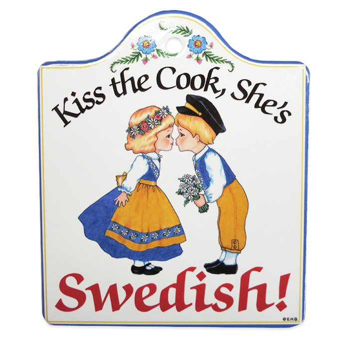 "Kiss the Cook She's Swedish" Cheese Board